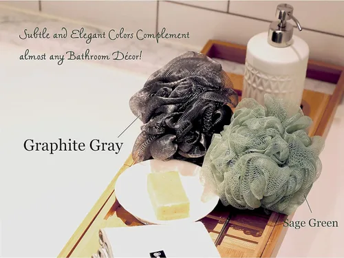 Vista 6 de myHomeBody Spa Day Bath & Facial Bundle - Esponja de baño de lufa con esponjas faciales de doble textura
