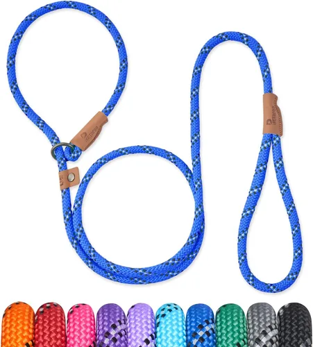 Vista 20 de Correa Deslizante de 5 Pies para Perro, Correa de Cuerda Resistente para Perros Pequeños, Medianos y Grandes, Correa de Entrenamiento Sin Tirones
