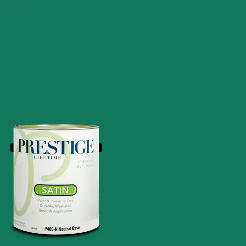 Vista 86 de Prestige Paints - Pintura exterior e imprimación en uno, 1 galón, plano, compatibilidad comparable con el color menta «Whipped Mint» de Behr