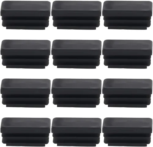 Vista 10 de 12 piezas de 0.79 x 0.79 pulgadas de plástico para pies cuadrados, protector de suelo deslizante para muebles, reduce el ruido, evita arañazos