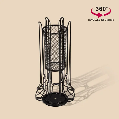 Vista 3 de ZCDCP Nespresso Vertuo - Soporte para cápsulas, almacenamiento de 360 grados para 60 cápsulas, organizador de café negro