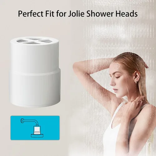 Vista 2 de Paquete de 3 filtros de repuesto compatibles con cabezal de filtro de ducha JOLIE para agua dura, metales pesados, cloro y sustancias nocivas