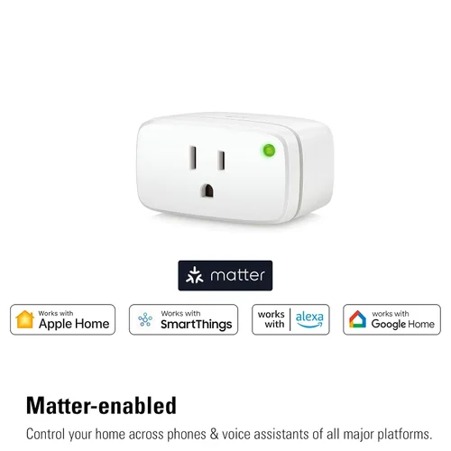 Vista 2 de Eve Energía (matriz) - Enchufe inteligente, aplicación y control de voz, 100% privacidad, materia sobre hilo, funciona con Apple Home, Alexa, Google