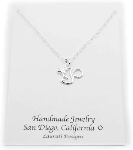Vista 7 de Tiny Squirrel Sterling Silver Charm Necklace