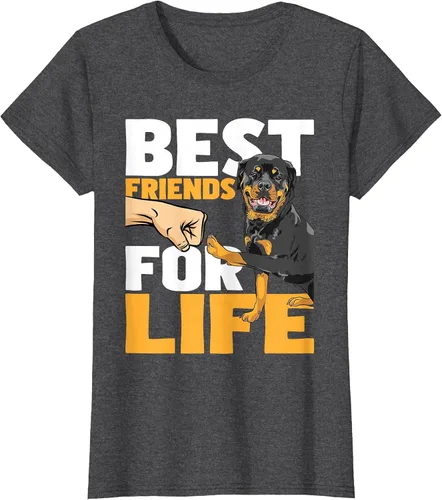 Vista 84 de Best Friends for Life - Rottweiler Animal Dog Lover Breeder T-Shirt