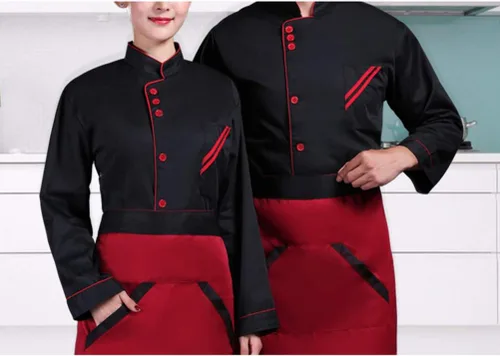 Vista 5 de Cabilock Chef Uniforms - Ropa de chef de manga larga para mujeres y hombres, abrigos de chef, chaqueta de chef con botones de algodón para el hogar