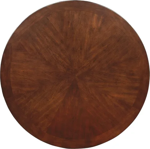 Vista 10 de HOMES: Inside + Out Brennan - Mesa de comedor redonda de madera moderna de 48 pulgadas con diseño de pedestal (asientos de 4 a 6) para cocina