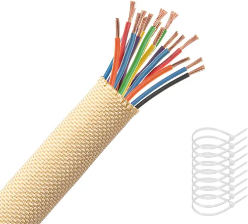 Vista 12 de AGPTEK Funda de cable, telar de alambre automotriz, resistente al calor, cubierta de protección de cable de tubo de manga dividida trenzada