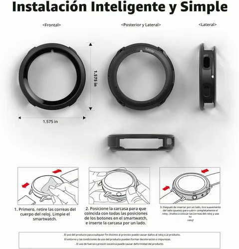 Vista 9 de Ringke - Funda para Samsung Galaxy Watch 4 de 1.575 pulgadas (1.575 in), color negro