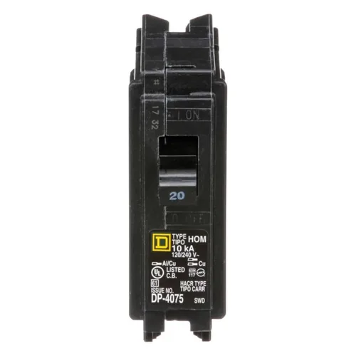 Vista 6 de Square D de Schneider Electric - Interruptor HO de 20A y un solo polo HOM120C