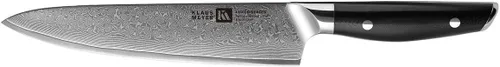 Vista 2 de Klaus Meyer Luxor - Cuchillo de chef de 8 pulgadas, cuchillo de cocina de damasco, cuchillo de chef japonés VG10 de acero inoxidable de alto carbono