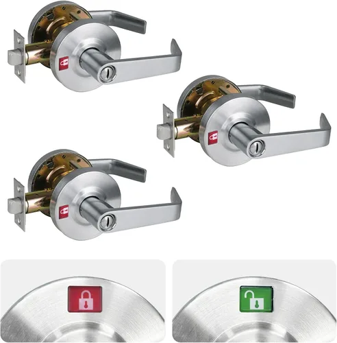 Vista 55 de ANSI Grado 2 Manija de Puerta de Entrada Comercial con Llave, Certificada UL, Cumple ADA, Cromo Satinado 26D, GRD2-72ET-1P