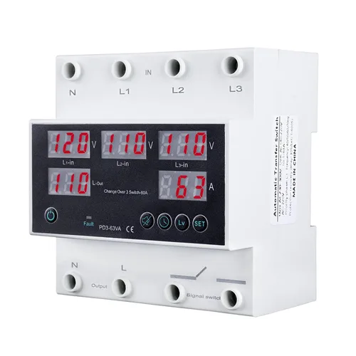 Vista 10 de Interruptor de Transferencia de Generador de 100A, Interruptor de Seguridad Universal de Doble Tiro de 24000W, Interruptor de Transferencia Manual