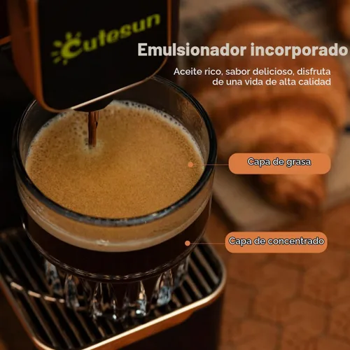 Vista 4 de Mini cafetera espresso para cápsulas compatible con máquina Nespresso OriginalL, cafetera espresso de una sola porción, cápsulas de café Bestpresso