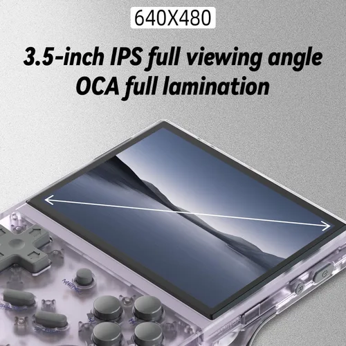 Vista 2 de RG35XX - Consola de juegos portátil retro, pantalla IPS de 3.5 pulgadas, juegos precargados de almacenamiento de 32 GB, salida de TV HDMI, batería