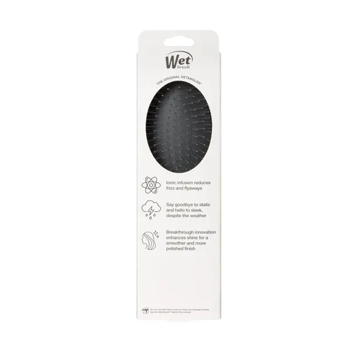 Vista 10 de Wet Brush Cepillo desenredante sin encrespamiento con tecnología iónica, negro, proporciona control de encrespamiento, reduce la estática y suaviza