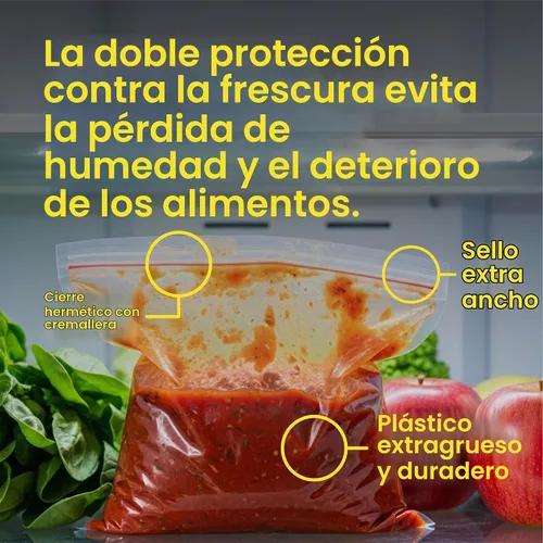 Vista 3 de Glad Bolsas de sándwich con cremallera para almacenamiento de alimentos, 100 unidades (el embalaje puede variar)