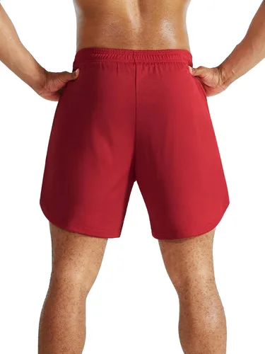 Vista 7 de Neleus - Shorts 2 en 1 para entrenar y correr para hombre, con forro, tela Dri-Fit, con bolsillos