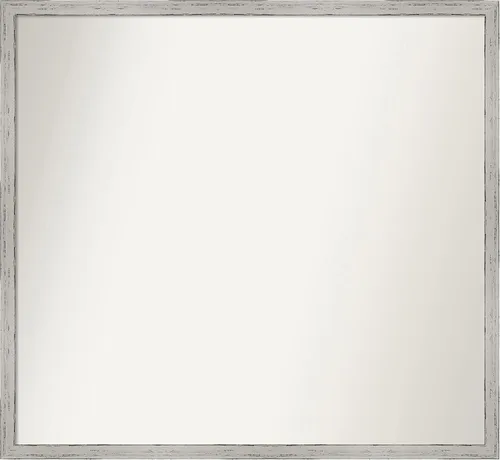 Vista 78 de Amanti Art Espejo de baño blanco para sobre el fregadero, 22 x 45 pulgadas, espejo de tocador rectangular blanco Lucie, marco de madera moderno