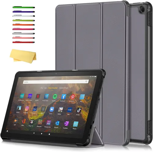 Vista 32 de Funda tipo folio para Amazon Kindle Fire HD 8 y Fire HD 8 Plus (se adapta tanto a 12ª/10ª generación, 2022/2020) con soporte inteligente de piel