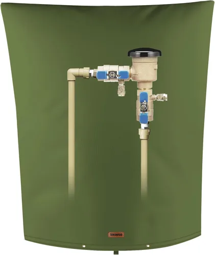 Vista 30 de Cubierta aislante de tubería para prevención de reflujo (5 °F) – Bolsa aislada para válvula de aspersor de riego – Cubierta de bomba de pozo de agua