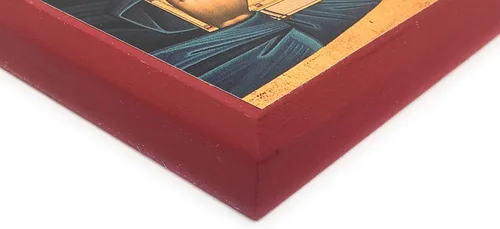Vista 3 de Icono cristiano ortodoxo griego de madera Jesucristo la vid verdadera (5.5 x 7.5 pulgadas)