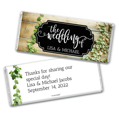 Vista 2 de Regalos de boda rústicos para invitados, barras de chocolate personalizadas (paquete de 36) – Recuerdos de despedida de soltera para invitados