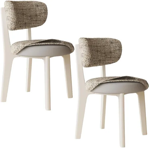 Vista 53 de YVYKFZD Solid Wood Dining Chairs, Armless Dining Room Chair Set, Upholstered Kitchen Chairs, Living Room Chair with Removable Fabric Seat Cushion