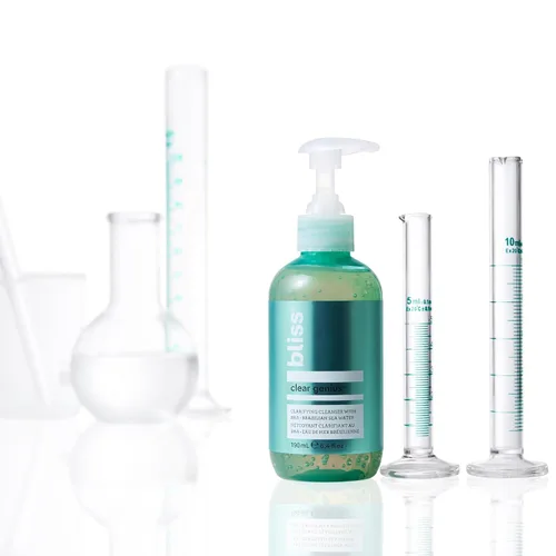 Vista 9 de Bliss Clear Genius Limpiador de gel clarificante, 6.4 onzas líquidas, ácido salicílico BHA para purificar los poros, eliminar el exceso de aceite