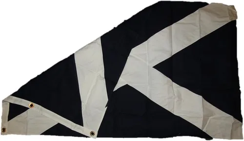 Vista 8 de AES Bandera bordada de algodón con cruz de Escocia bordada de 3 x 5 pies, 100% algodón