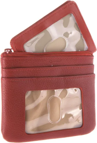 Vista 2 de Buxton Cartera grande para tarjetas de identificación, Rojo oscuro