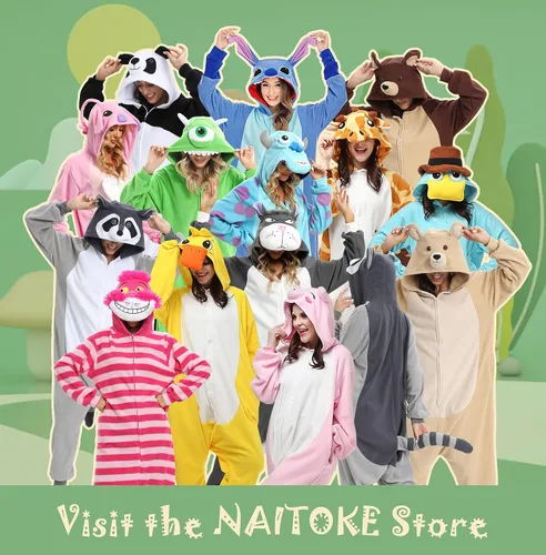 Vista 3 de NAITOKE Pijama de animal para adultos, disfraz de Halloween, cosplay