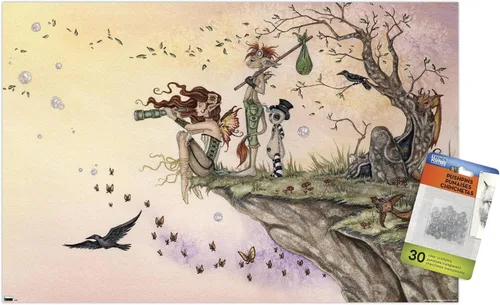 Vista 7 de Trends International Amy Brown - Póster de pared Where The Wind Takes You, 22.37 x 34.00 pulgadas, paquete de póster premium y alfiler