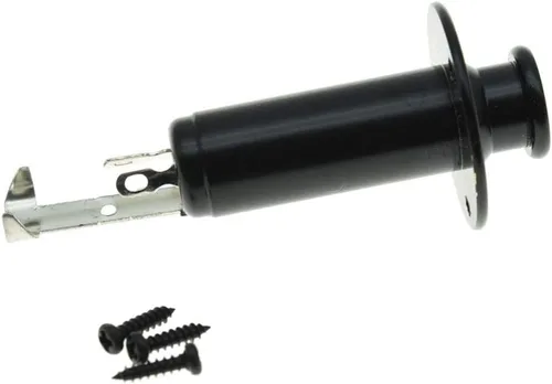 Vista 3 de KAISH 0.250 in Guitarra eléctrica acústica Bajo Mono Endpin Salida Jack Correa Botón Jack Socket Negro