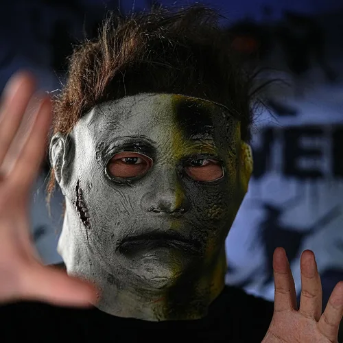 Vista 7 de YU FENG Máscara de disfraz para Halloween, mascarada, cosplay, fiesta divertida