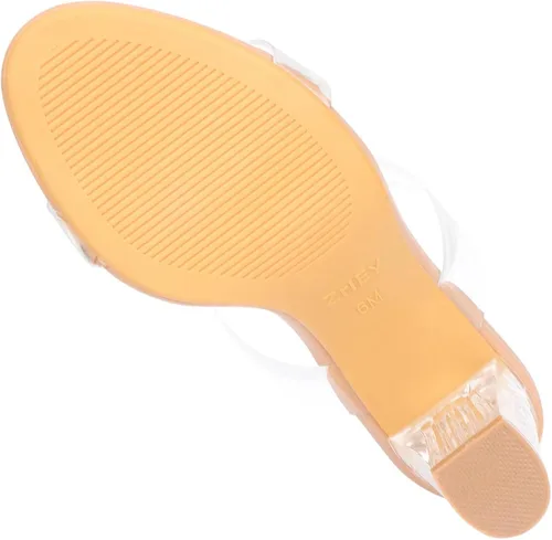Vista 5 de ZriEy Sandalias de tacón medio alto para mujer, con puntera abierta, con dos correas, para fiestas, bodas, citas, uso diario, zapatos de tacón