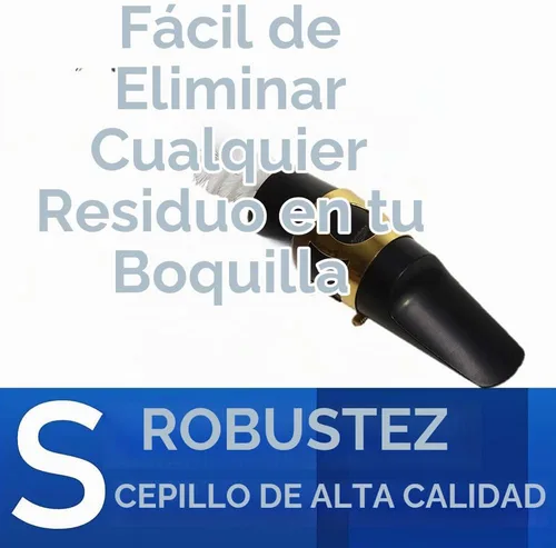 Vista 7 de Libretto Kit de cuidado todo en uno para saxofón alto, ideal para regalar: cepillo de boquilla + cepillo para polvo + 2 hisopos de limpieza