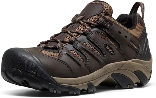 Vista 9 de KEEN Utility - Zapato de acero con puntera de Lansing, de altura baja para hombre negro (Bison/Black)
