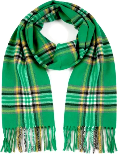 Vista 19 de Bufanda de cachemira Achillea con tartán a cuadros - Bufanda clásica de invierno para hombres y mujeres, regalo de vacaciones de herencia escocesa
