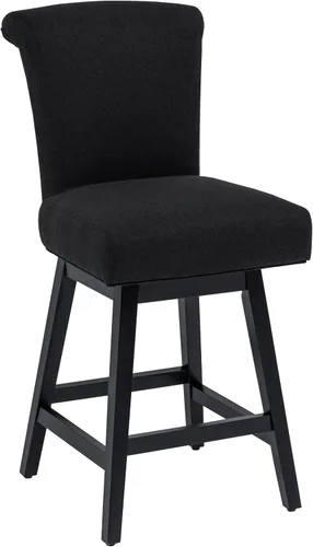 Vista 7 de Juego de 2 taburetes de bar giratorios de 360°, modernos taburetes Negro