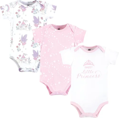 Vista 21 de Hudson Baby baby-girls Cotton Bodysuits 3-pack