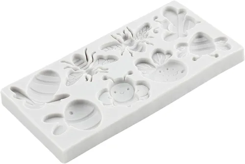 Vista 8 de Molde de silicona de abejorros para fondant de abeja, molde de chocolate para decoración de pasteles de azúcar, decoración de cupcakes, pasta