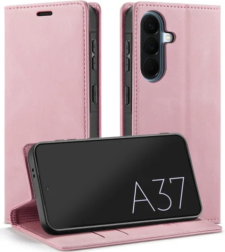 Vista 20 de Funda tipo cartera para Samsung Galaxy A32 5G con bloqueo RFID, tarjetero y función atril magnético, funda de cuero con tapa para Galaxy A32 5G
