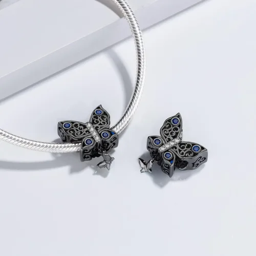 Vista 3 de Dijes de corazón de girasol para pulseras, plata de ley 925 con cuentas de viaje para pulseras y collares, cumpleaños, día de la madre, San