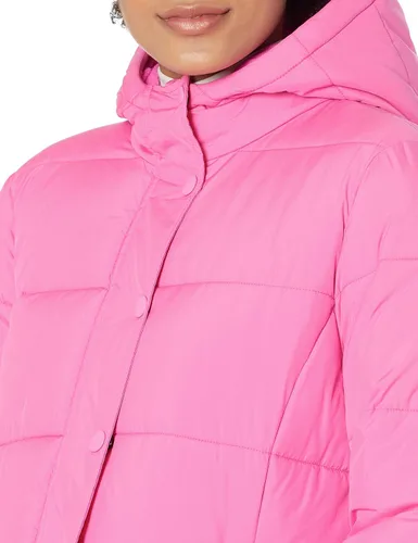 Vista 3 de Tienda Essentials - Abrigo inflado y pesado de manga larga con capucha para mujer (disponible en talla extragrande)