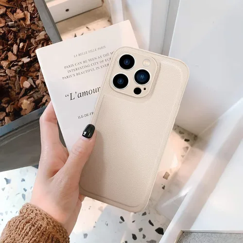 Vista 2 de Compatible con iPhone 7 Plus/8 Plus Funda de cuero para teléfono para mujeres, funda de lujo sólida de moda, funda delgada anti-choque de diseño