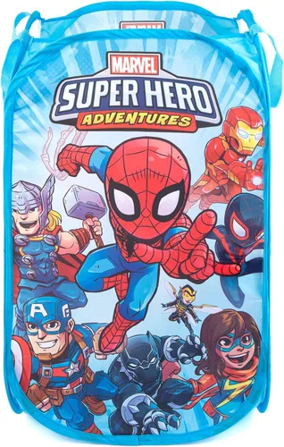 Vista 19 de Jay Franco Marvel Spiderman Web Sling Pop Up Cesta de lavandería - Cesta/Bolsa de lavandería de malla con asas duraderas, 22" x 14