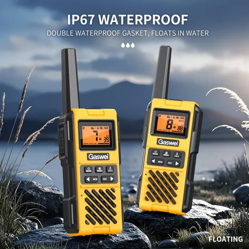 Vista 3 de Gaswei G1pro+ - Walkie Talkies impermeables IP67 de largo alcance para adultos, radios bidireccionales, radio FM, alertas meteorológicas VOX, SOS