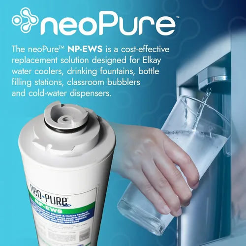 Vista 8 de Neo-Pure NP-EWS Elkay - Filtro de repuesto compatible para Elkay 51299C, 51300C y WSF6000R y Halsey Taylor 55898C, individual
