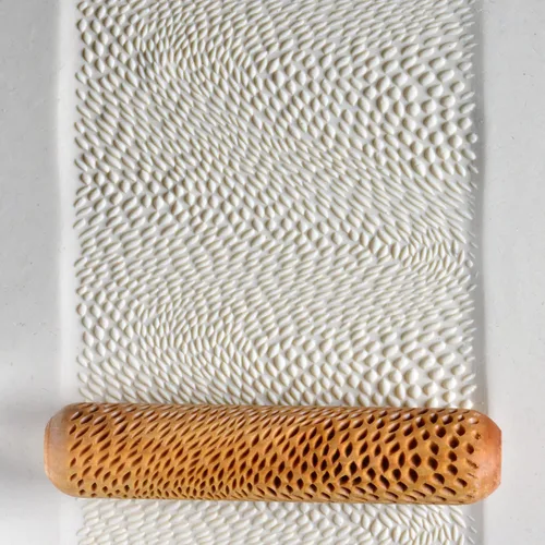 Vista 53 de MKM Pottery Tools Rodillos de mano grandes de madera para arcilla (BHR-01 Diagonal Basketweave)